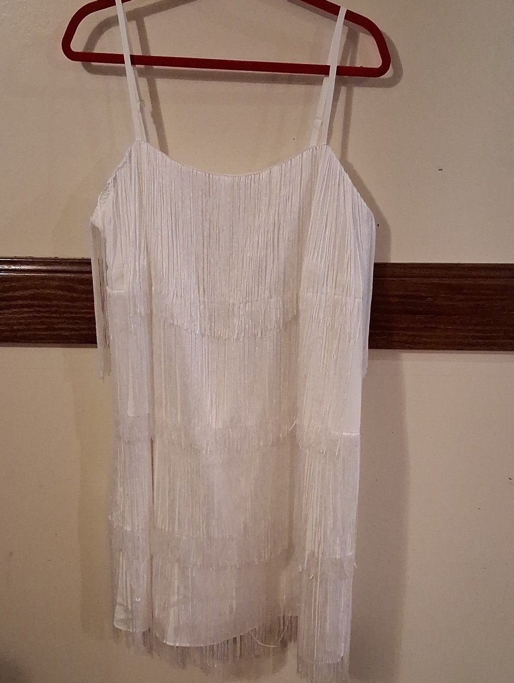 White Fringe Dress